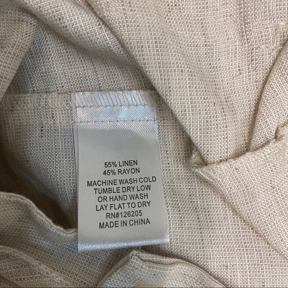 NWT Just Living Linen Beige Pants - Picture 6 of 6